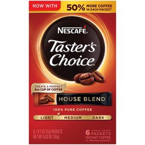 Nescafe Tasters Choice Single Serve Instant Coffee Packets House Blend