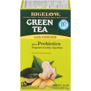 Bigelow Green Tea with Ginger plus Probiotics Tea Bags