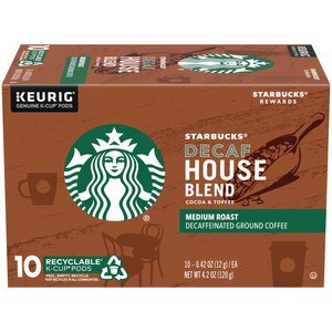 Starbucks Decaf House Blend Coffee K Cup Pods Medium Roast