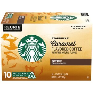 Starbucks Caramel Ground Coffee K Cup® Pods Naturally Flavored