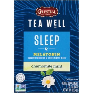 TeaWell Sleep Melatonin Chamomile Mint Tea Bags